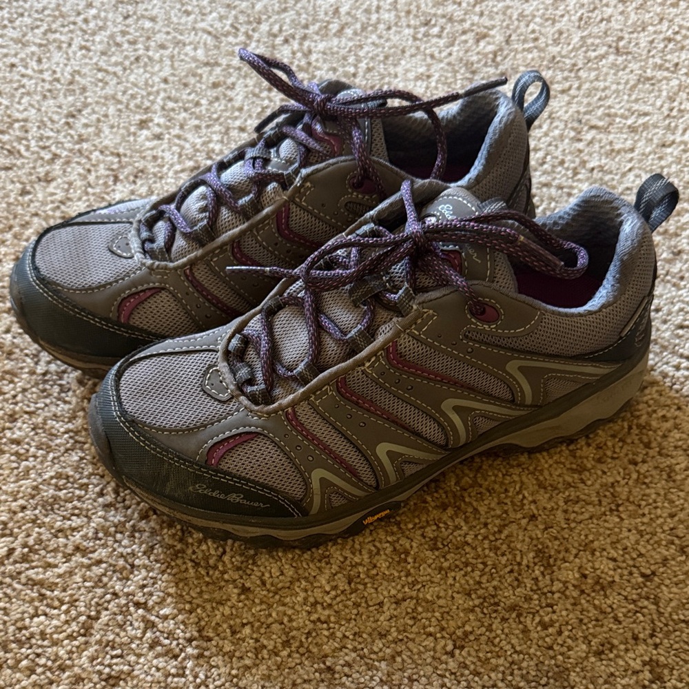 Eddie Bauer Gray and Plum Women's Hiking Sneakers